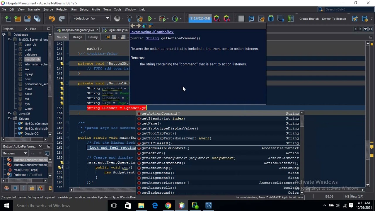 Hospital Management System || Java Swing || MySQL || Part #3  || Add patient