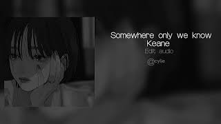 Somewhere Only We Know Edit Audio