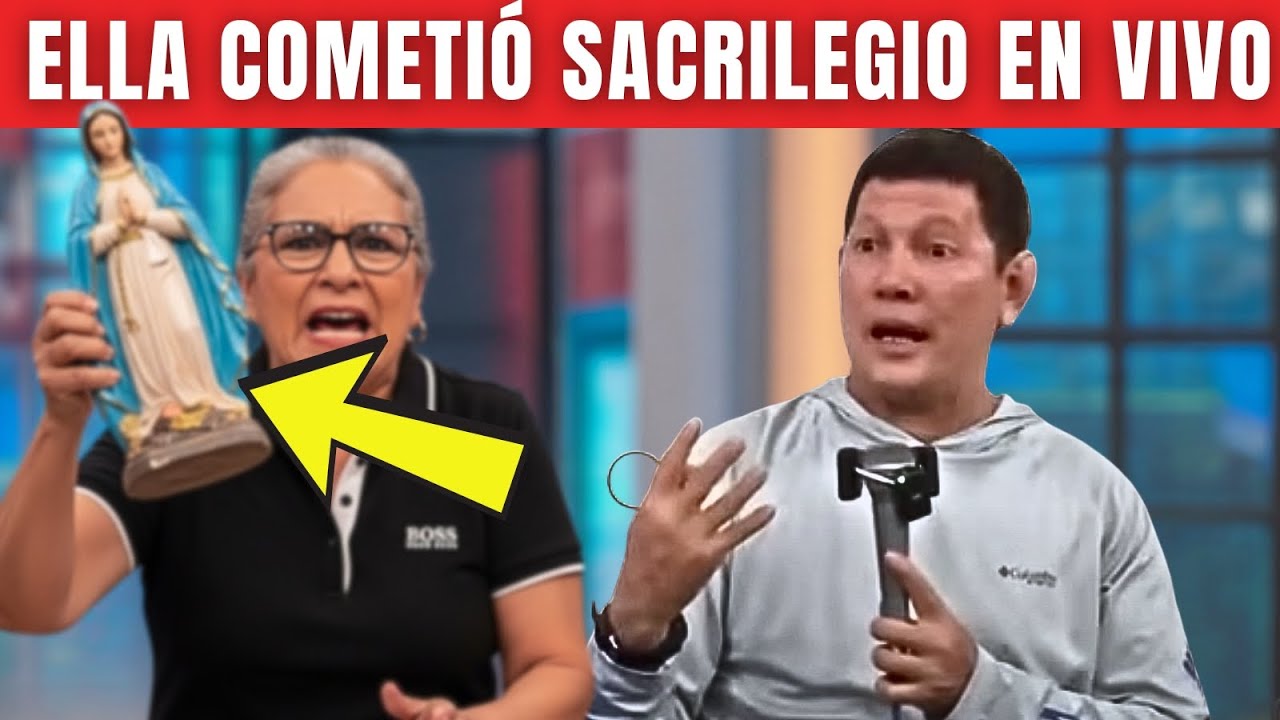 PASTORA ROMPE IMAGEN DE SANTO EN VIVO… ¡PERO EL PADRE LUIS LA DESTRUYE CON 2 VERSÍCULOS IMPACTANTES!