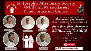 St. Joseph's Missionary Society of Mill Hill  Diaconate Ordination 2024 Pune Formation House