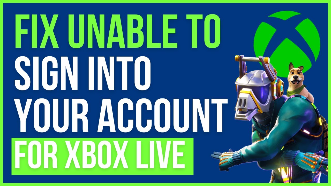 Fix Fortnite Unable to Sign in Your Account for Xbox Live Playstation  Please Try Again Later RETRY 