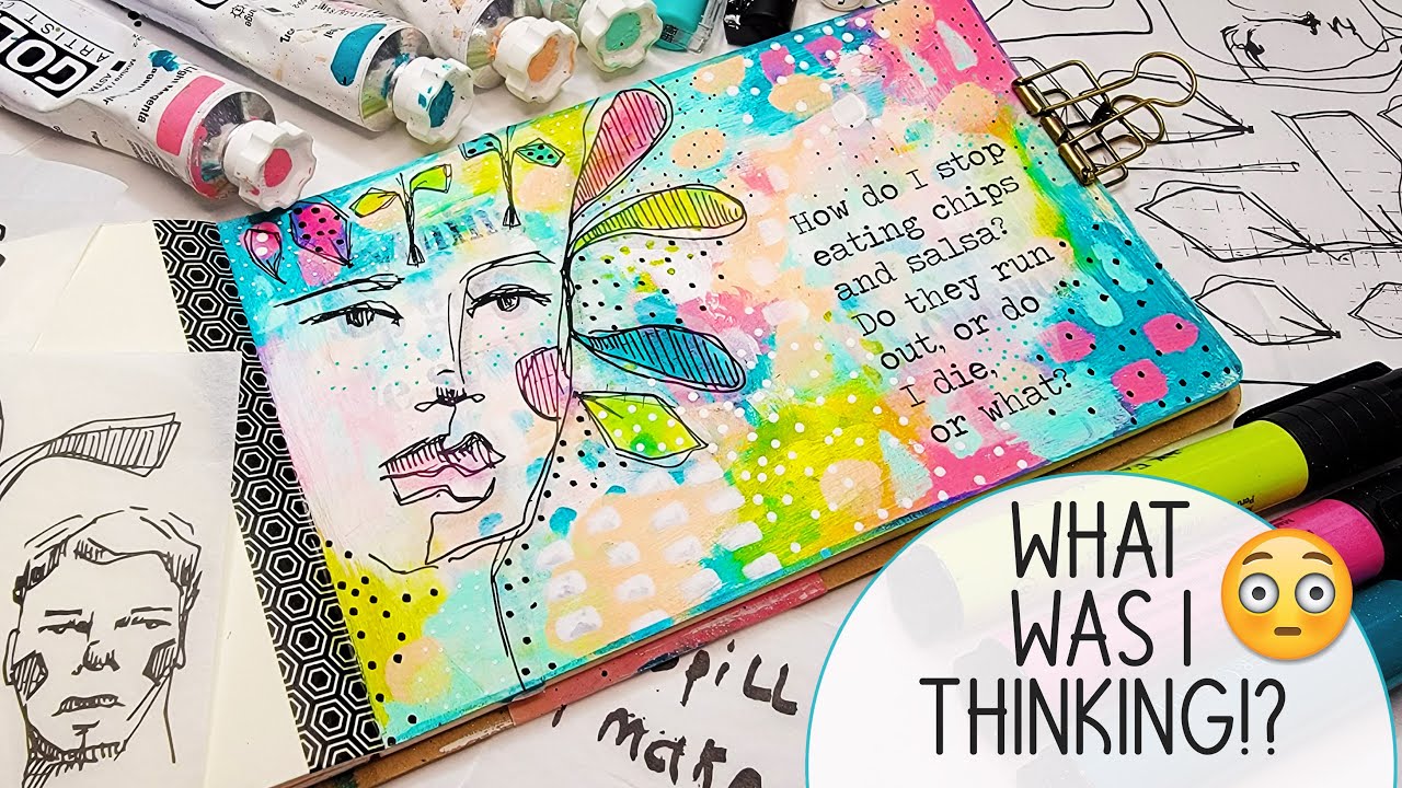 Art Journaling Tutorial in the Dina Wakley Media Journal using