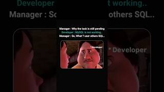 🔥 Manager vs Developer 😂 | MySQL Problem #Shorts #developer #programming #coding #tech #ai #python