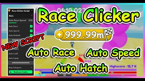 [UPD] Roblox Race Clicker Script - Auto Race | Auto Hatch & More