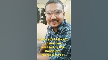Gate 2024 official answer key released by IISC Banglore.    #gate2024 #gate #iit #iisc #answerkey