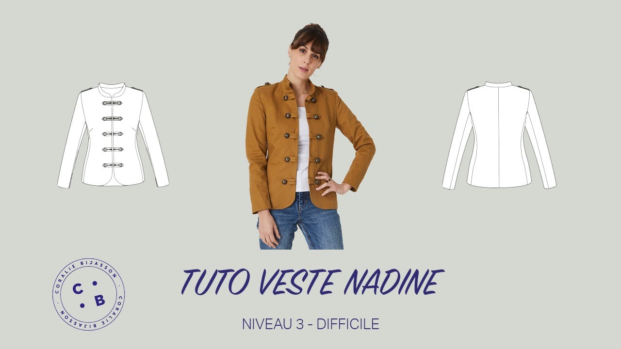 Nadine, le tuto du patron de couture de la veste Nadine