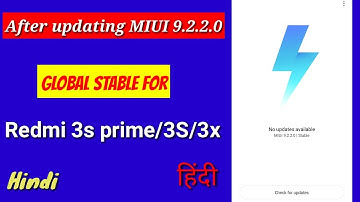 After updating Miui 9.2.2.0 global stable for Redmi 3s prime/3s/3x