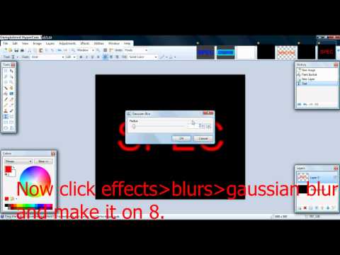 Paint.NET Tutorials: Text Effect- Flame text. *Comment!*