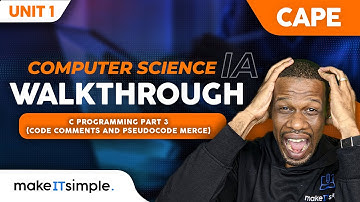 CAPE CS IA:  Unit 1 C Programming Code & Pseudocode merge Part 6 | #makeitsimplett #computerscience