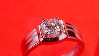 Moissanite Series Sterling Silver Ring For Men ONE SIZE Adjustable 1