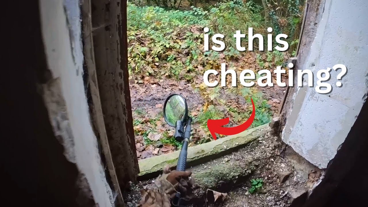 Ghillie Sniper Uses Angled Mirror in Airsoft!