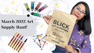 March 2022 Art Haul! What Art Supplies did I buy from Blicks?
