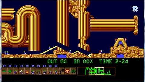 Lemmings Custom Level: Origins of Lemmings. No Cmtry.