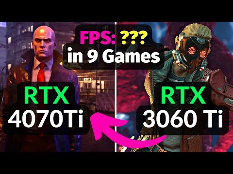 RTX 4070 Ti vs RTX 3060 Ti in 9 Games 1080p / 1440p / 4K | R9 7950X3D