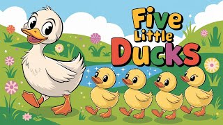 Five Little Ducks - Animated Musical Video for Kids - Fun Nursery Rhyme