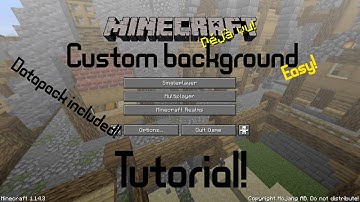 How to easily make a custom menu background - Updated version in description!