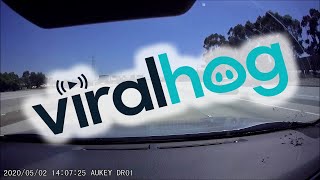 Car Swerves Straight Into the Side of a Dump Truck || ViralHog