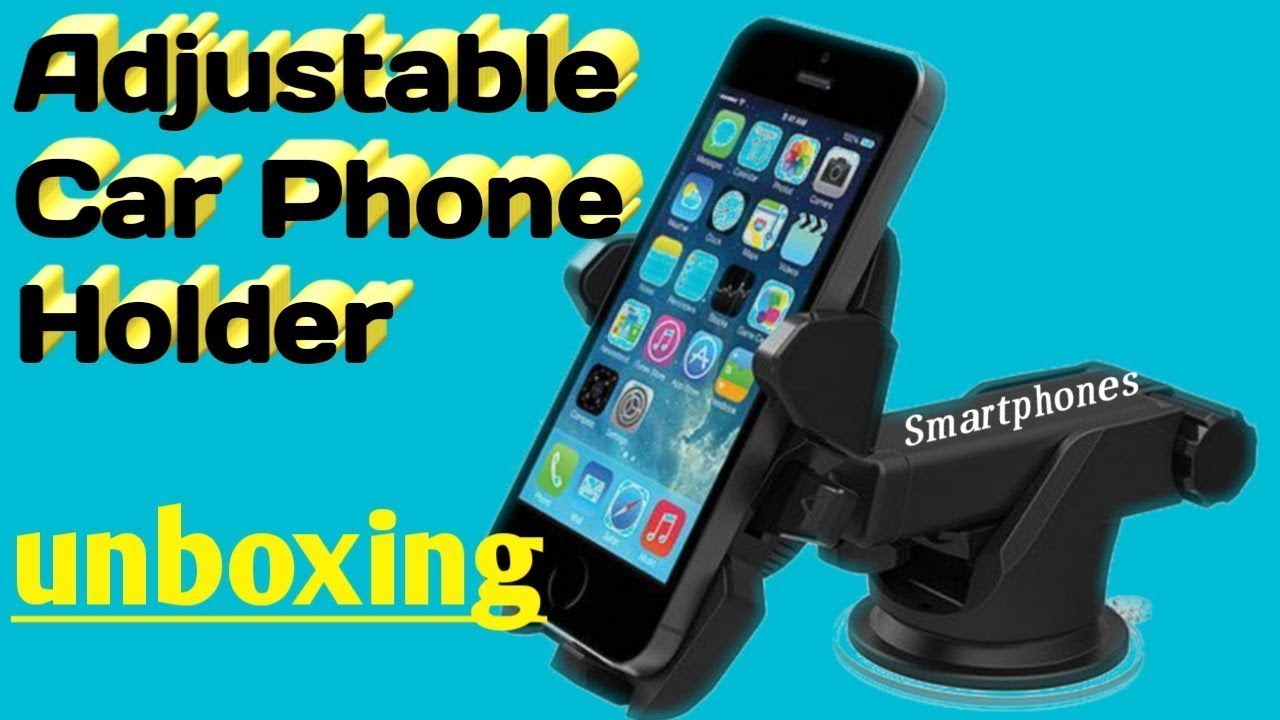 ELV Car mount adjustable phone holder unboxing and installation