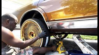 Installing Gold 26" Forgiato Wire Wheels on my Clients Chevy Caprice Classic
