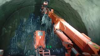 face drilling work by advance tamrock in tunnel