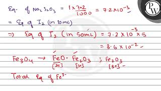 A \( 8.0 \mathrm{~g} \) sample contained \( \mathrm{Fe}_{3} \mathrm...