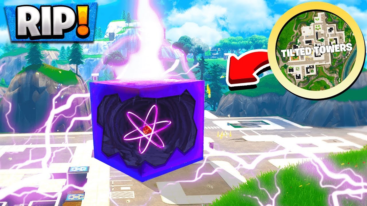 *NEW* THE CUBE HAS DESTROYED TILTED TOWERS! CUBE EVENT in FORTNITE BATTLE ROYALE!