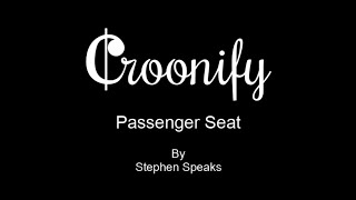 Passenger Seat - Stephen Speaks | Minus One [Karaoke]