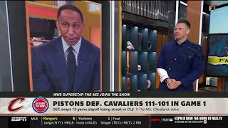 FIRST TAKE | WWE Superstar The Miz says Cavs beat Pistons for East - Stephen A. call It's delusional