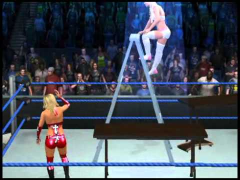 WWE SmackDown vs. RAW 2011 Maryse vs Michelle Breaking table