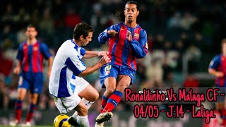 Ronaldinho Vs Málaga CF -  04/05 - J:14 - Laliga. #ronaldinho #fcbarcelona #futebol #football #r10