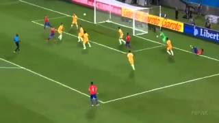 Alexis Sanchez FIRST Goal 1-0 Chile Vs Australia 2014 BRASIL WORLD CUP