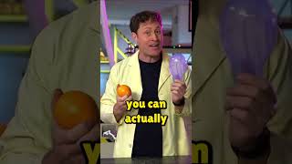 This Balloon Didn’t Pop! It EXPLODED Orange!! #shorts #youtubeshorts #science #explore #chemistry