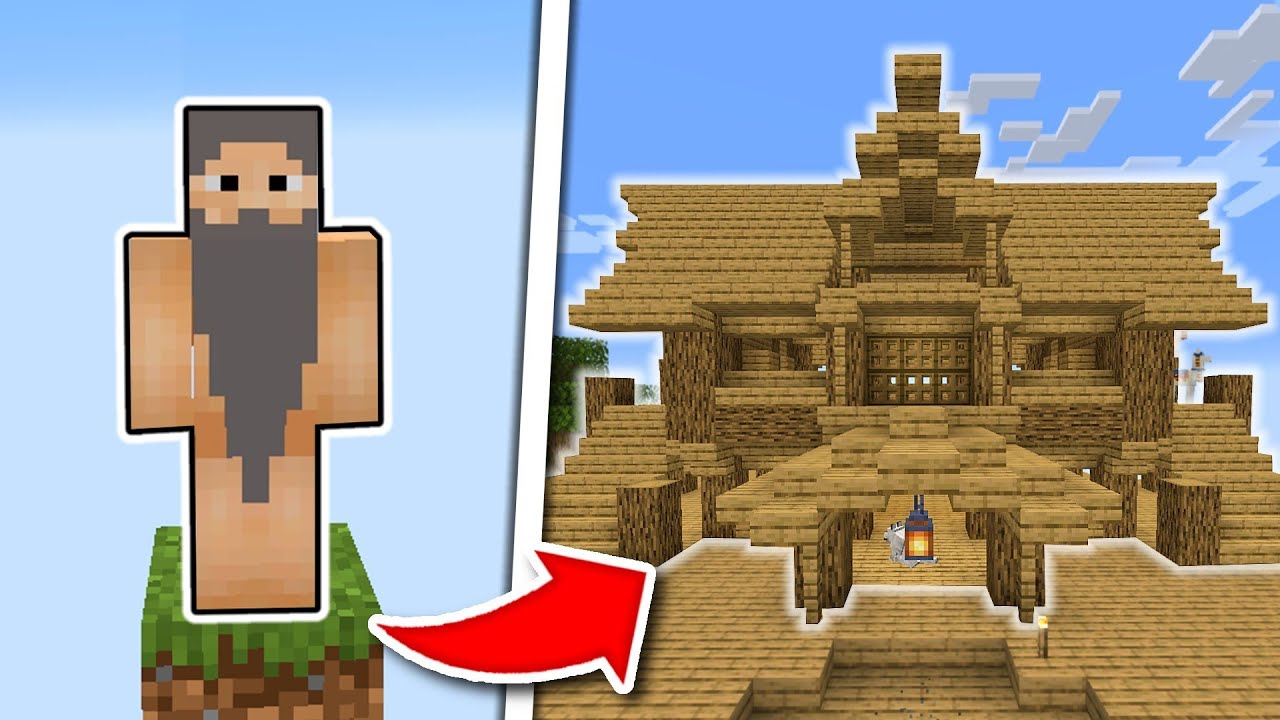 Het BESTE BEGIN OOIT op 1 BLOKJE in Minecraft Hardcore