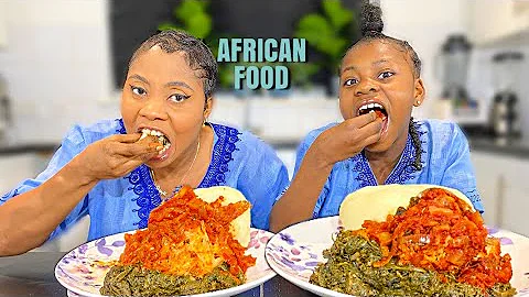 ASMR EFO RIRO AND STEW WITH FUFU  MUKBANG (ft my daughter)