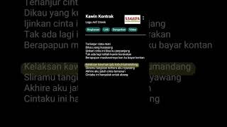 Lirik Kawin Kontrak  Arya Galih Ft Shinta Arshinta liriklagu sagita aryagalih shintaarsinta