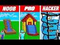 Minecraft NOOB vs PRO vs HACKER : WATER PARK HOUSE BUILD CHALLENGE! Animation!