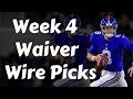 Fantasy Football 2019 Week 4 Waiver Wire (TIMESTAMPS)