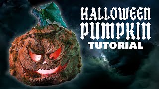 HOW TO MAKE A SPOOKY HALLOWEEN PUMPKIN USING FOAM CLAY