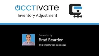 Acctivate Inventory Adjustment