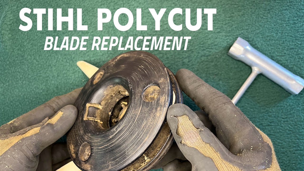 How to Replace Blades on a STIHL Poly-Cut Trimmer Head - YouTube