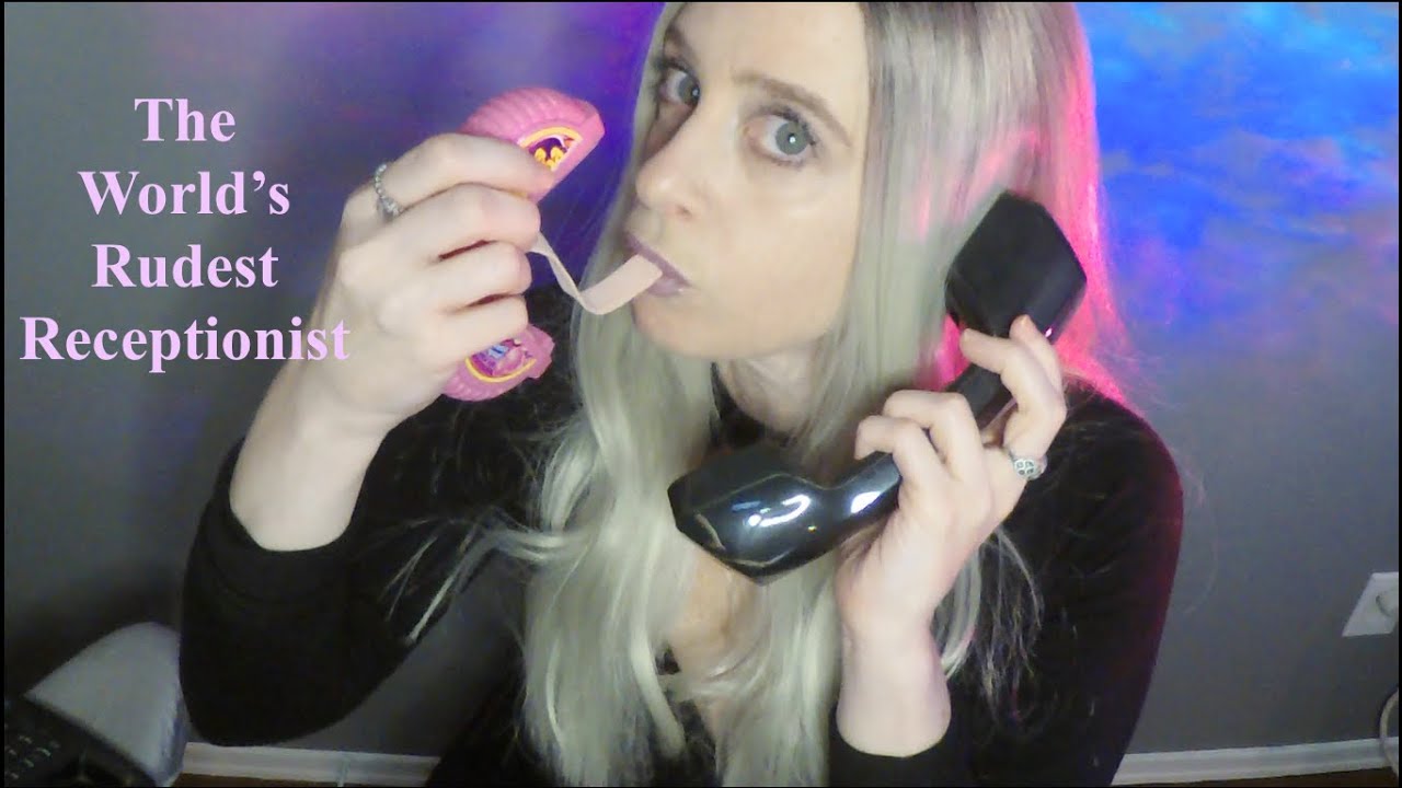 ASMR Gum Chewing Rudest Receptionist | Aesthetic Spa | Cheap Charlie's Role Play | Whispered