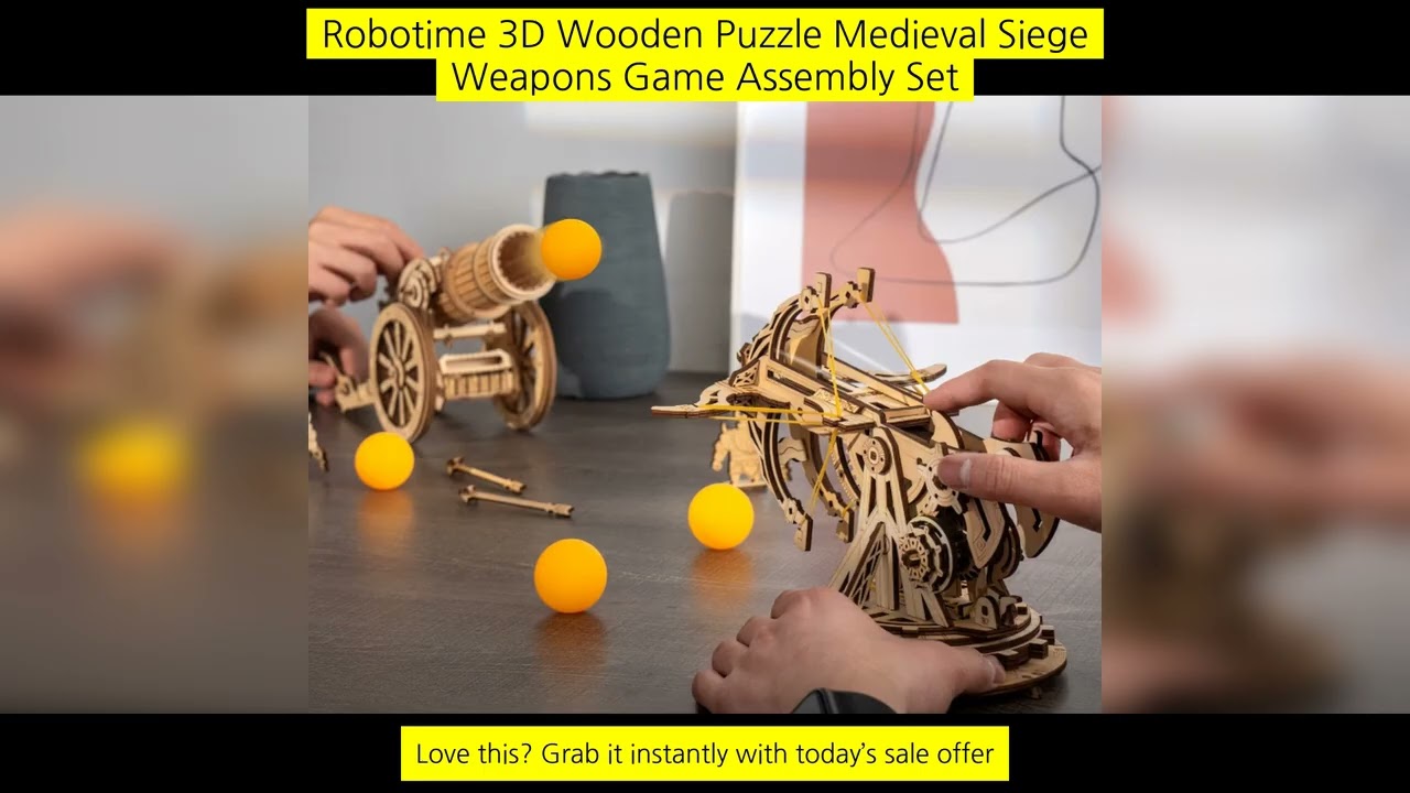Robotime 3D Wooden Puzzle Medieval Siege Weapons Game Assembly Set Gift For