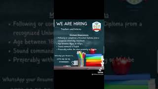 We are Hiring  - Little Scholars Preschool Malabe