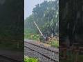 She stands strong in the rain, keeping every traveler safe. #shorts #work #line #rain #train