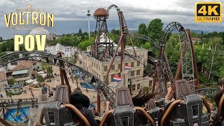 Voltron POV (Back Row, 4K 60FPS), Europa Park Mack Stryker Coaster | Non-Copyright