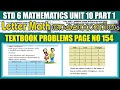 STD6 Mathematics Unit 10| Letter Math Part 1 |Textbook Problems Page No 154|Kite Victers Worksheet