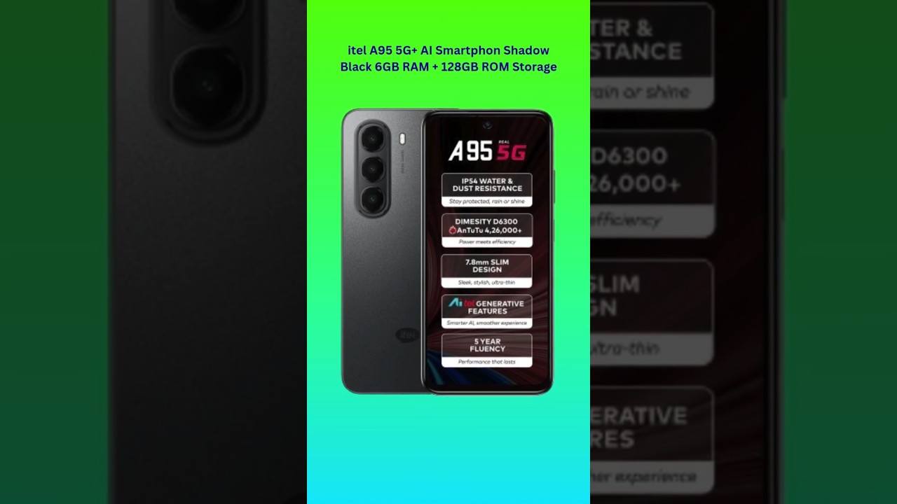 itel A95 5G+ AI Smartphon Shadow Black 🔥🔥 