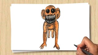 Рисуем  монстра Обезьяну из Зоономали / How to draw Monster Monkey from Zoonomaly