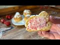 Cream Puffs filled w/ Strawberry Cream [Step by Step] 🍓✨ Easy Summer Recipe!