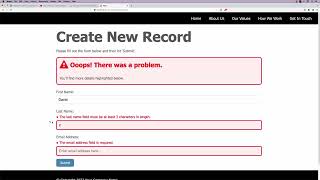 How to display infield form validation errors with Trongate